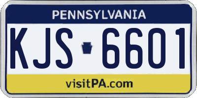 PA license plate KJS6601