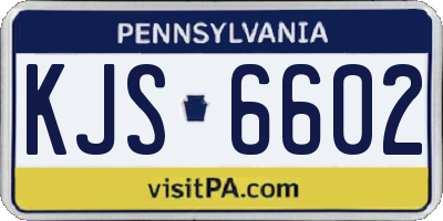 PA license plate KJS6602