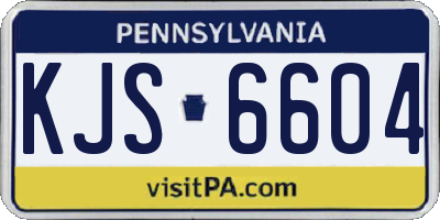 PA license plate KJS6604