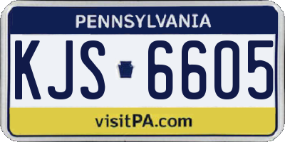 PA license plate KJS6605