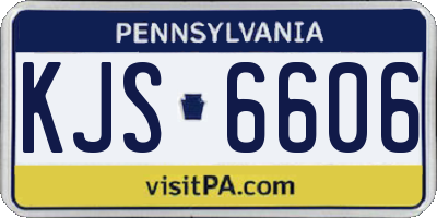 PA license plate KJS6606