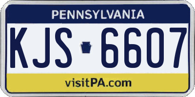 PA license plate KJS6607