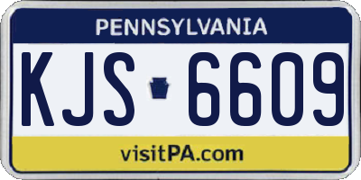 PA license plate KJS6609