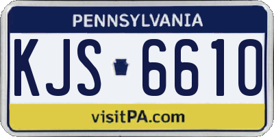 PA license plate KJS6610