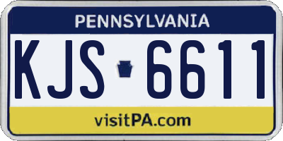 PA license plate KJS6611