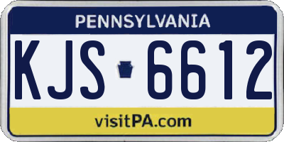 PA license plate KJS6612