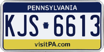 PA license plate KJS6613