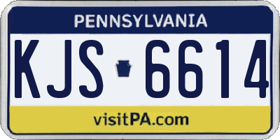 PA license plate KJS6614