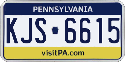 PA license plate KJS6615