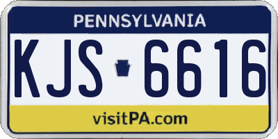 PA license plate KJS6616