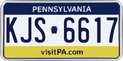 PA license plate KJS6617
