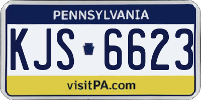 PA license plate KJS6623