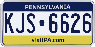 PA license plate KJS6626