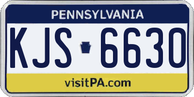 PA license plate KJS6630