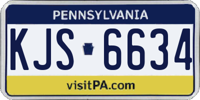 PA license plate KJS6634