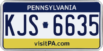PA license plate KJS6635