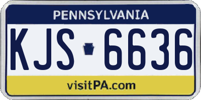 PA license plate KJS6636
