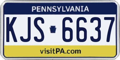PA license plate KJS6637
