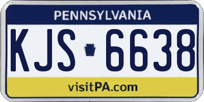 PA license plate KJS6638