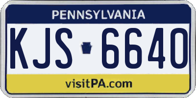 PA license plate KJS6640