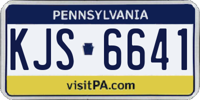 PA license plate KJS6641