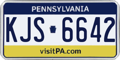 PA license plate KJS6642