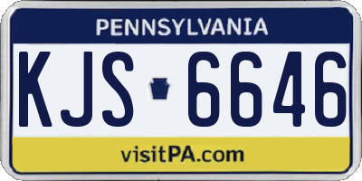 PA license plate KJS6646