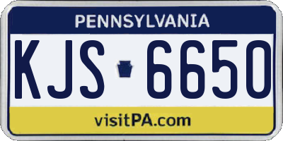PA license plate KJS6650
