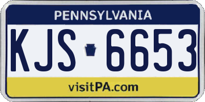 PA license plate KJS6653