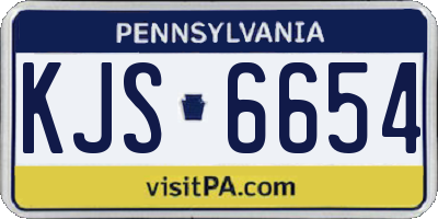 PA license plate KJS6654