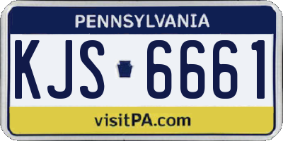 PA license plate KJS6661