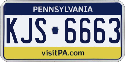 PA license plate KJS6663