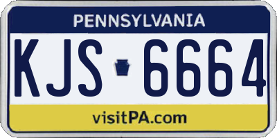 PA license plate KJS6664