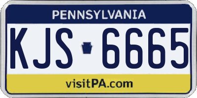 PA license plate KJS6665