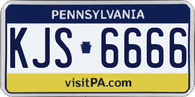 PA license plate KJS6666