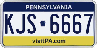PA license plate KJS6667