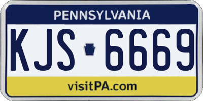 PA license plate KJS6669