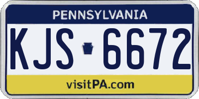 PA license plate KJS6672