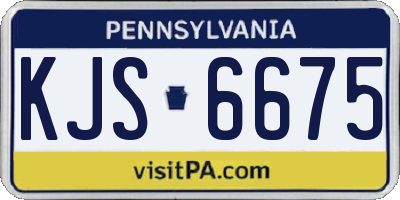 PA license plate KJS6675