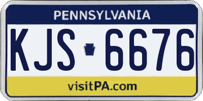 PA license plate KJS6676