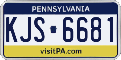 PA license plate KJS6681