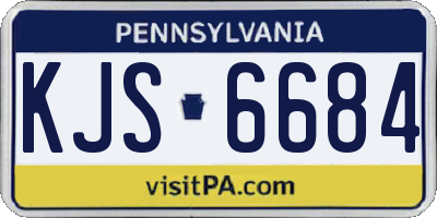 PA license plate KJS6684
