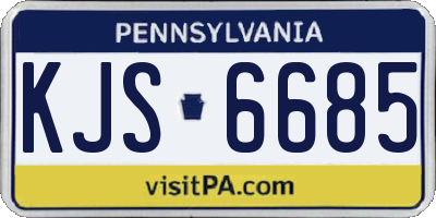 PA license plate KJS6685