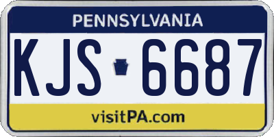 PA license plate KJS6687