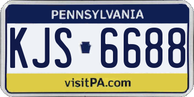 PA license plate KJS6688