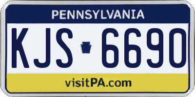 PA license plate KJS6690