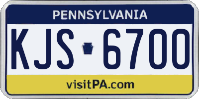 PA license plate KJS6700