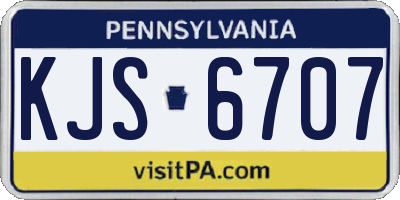 PA license plate KJS6707