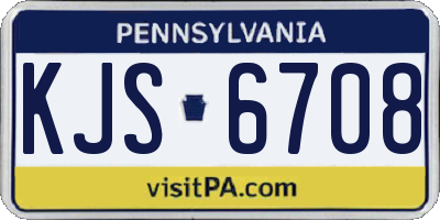 PA license plate KJS6708