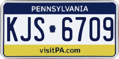 PA license plate KJS6709
